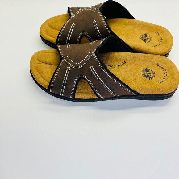 Dockers Sunland Slide Sandal Size 10M Brown Memory Foam Casual Outdoor Slide - Picture 3 of 12